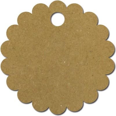 Meyco Hobby - 10 Cadeau Kaartjes met touw - Kraft Bloem
