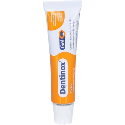 Dentinox Gel Tandenverzoring - Voor Doorkomende Tandjes bij Baby’s - Verzorgt en Beschermt Gevoelig Tandvlees - Ondersteunt de Mondflora - Zachte Aangename Gel met Kamillesmaak - Vrij van Alcohol, Suikers, Gluten en Lactose - 100% Vegan – 10g