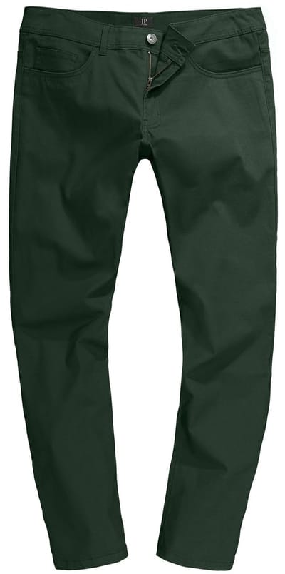 JP 1880 - Heren - Chinobroek Buik-Fit 5-pocket Regular-Fit - Middernacht groen - Maat 54