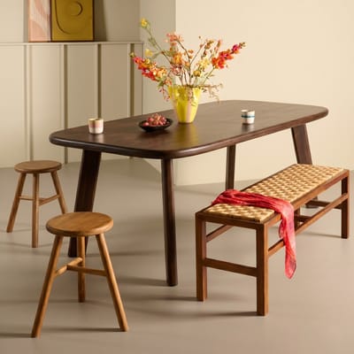 Eettafel Alton Mangohout Rich Walnut | Robuust design