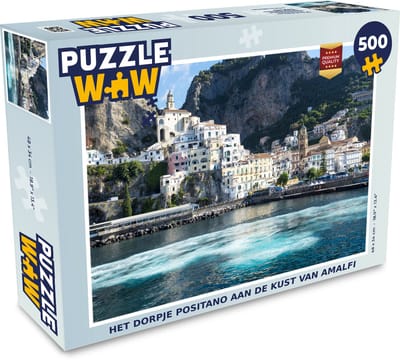 Puzzel Positano aan de kust van Amalfi - Legpuzzel - Puzzel 500 stukjes