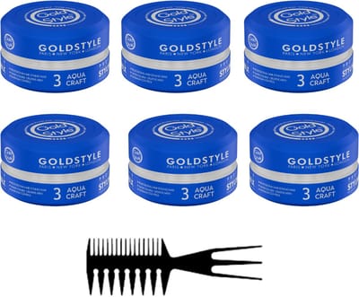 Gold Style Haar Wax Mannen - Gold Style Aqua Craft Styling Wax 900 ml [ 6 Stuks ]