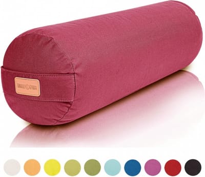Gorilla Sports Yoga Bolster - Paars - 65 x 20 cm - Yoga kussen - Rond