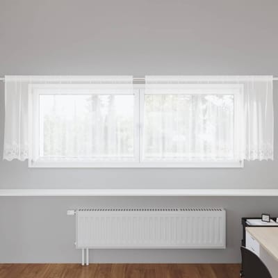 vidaXL Kantgordijn Wit 80 x 300 cm Polyester
