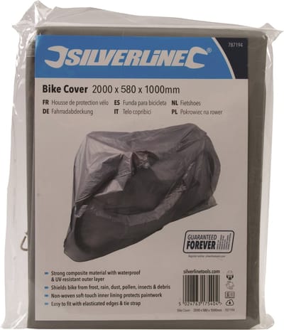 Silverline Beschermhoes fiets - waterdicht en UV-bestendig - 200 x 58 x 100 cm