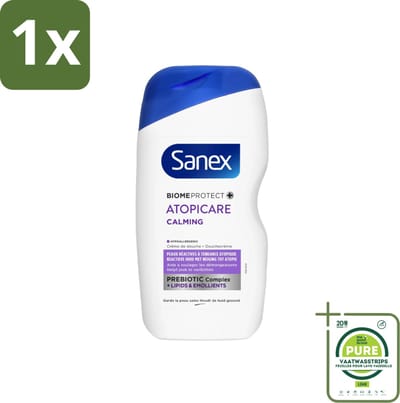1 x Sanex - BiomeProtect Dermo - Douchecrème - Reactieve Huid - 400 ml - Sanex BiomeProtect - Douchecrème - Gevoelige Huid - Reactieve Huid - Kalmerende Douchecrème