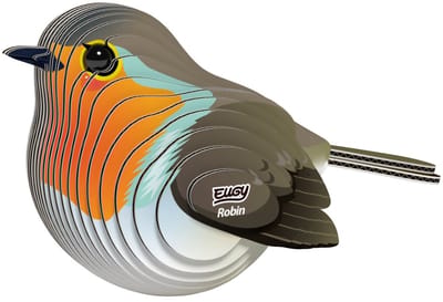EUGY 3D Puzzel - Roodborstje - Vogels - Duurzaam - Verzamel Ze Allemaal - 6 Jaar