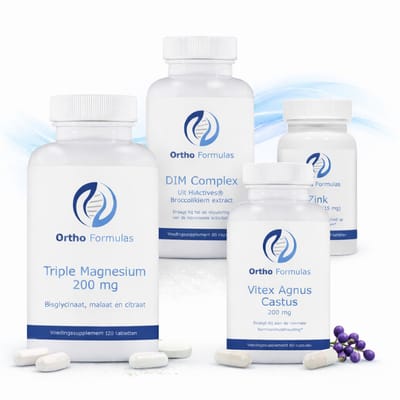 Vrouwen Supplementen Advanced Pakket – Vitex Agnus Castus, DIM Complex, Triple Magnesium & Zink Methionine – Hormoonbalans & Vrouwenformule