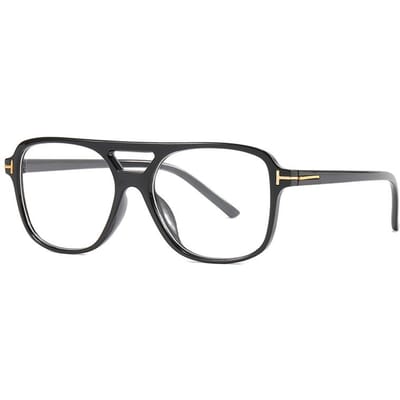 1/4 stuks Pilot Zonnebril Dames Dubbele Brug Oversized Vierkante Bril Klassieke Designer Brillen UV400 black