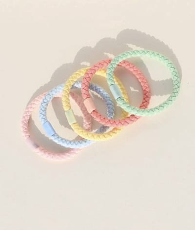 Knaak Gevlochten Haarelastiekjes - 5 stuks - Flexibel, Stevig & Stijlvol - Ook als Armband