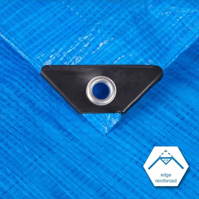 Poly Zeil - Beschermhoes - Buiten Beschermen - UV Bescherming - 12x16 voet - Blauw