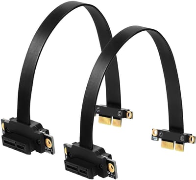 Pci Express Verlengkabel - 36PIN Kabel - Component Verbinding - Vergulde Stekker 90 Graden - 20 cm