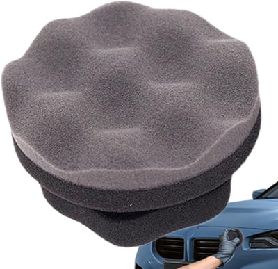 Bandenverbandapplicator - Glanspons Set - Wielen Polijsten - Gebogen Vorm - 4 Stuks - Zwart
