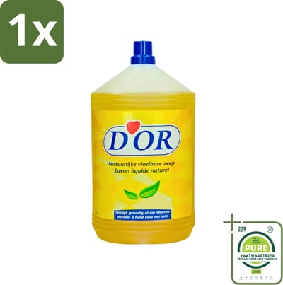 1 x D'Or - Natuurlijke Vloeibare Zeep - Voor Vloeren en Tegels - 5 liter - Vloerzeep - Vloeibare Zeep - Vloeren Schoonmaken - Natuursteen Vloeren - Vloerreiniger