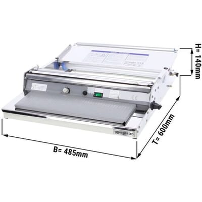 GGM Gastro Siegelgerät - 120 Watt - Schweißbalken: 385mm - Heizfläche: 385x125mm Zilver