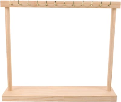 Sieradenhouder met Haken - Ketting Organizer - Sieraden Opbergen - Dubbelzijdig Ontwerp - 30 x 26.7 x 7.6 cm - Beige