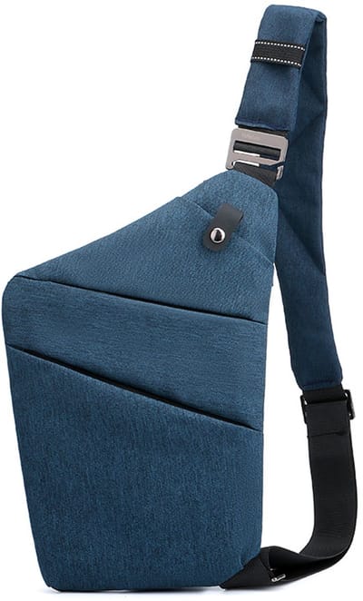 Diefstalbestendige reistas - schoudertas met grote capaciteit - crossbodytas - modieuze lichtgewicht slingtas voor op reis of voor sport - Rechter schoudertas - 20*2*32cm - Donkerblauw