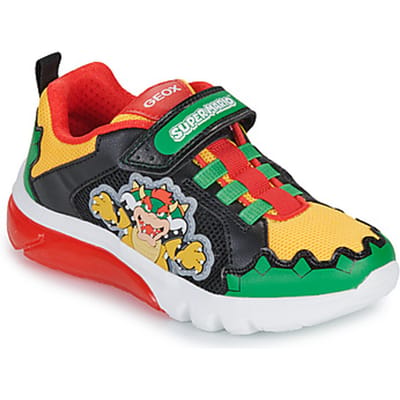 GEOX CIBERDRON TIENERS Sneakers - GROEN/ROOD - Maat 32