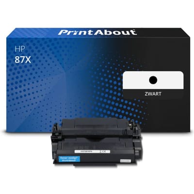 PrintAbout huismerk Toner 87X (CF287X) Zwart Hoge capaciteit Geschikt voor HP