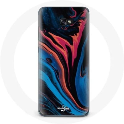 Hoesje voor Samsung Galaxy A3 2017 Abstracte textuur blauw zwart rood