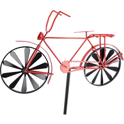 Fiets Windmolen Vintage Stijl Metaal IJzer Fiets Windmolen Decoratie voor Buiten Tuin Rood black
