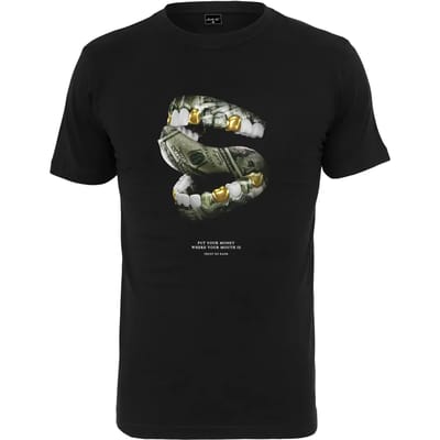 Mister Tee - Money Mouth Heren T-shirt - XS - Zwart