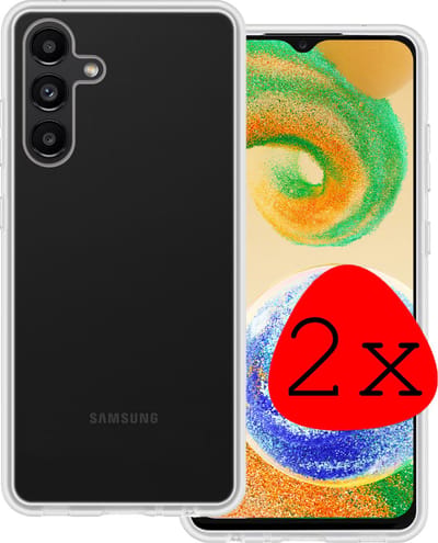 Hoesje 2 Stuks - Geschikt voor Samsung Galaxy A04s - Sterk & Shockproof - Case Siliconen - Back Cover - Telefoon Hoes - Transparant