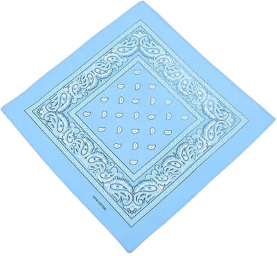 Loud and Clear® - Bandana - Boeren Zakdoek - Heren - Dames - Blauw - Licht - 54x54cm