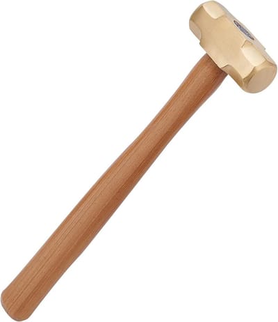 MK Stoer - Hamer - Metaalbewerking - Reparaties - Houten handvat - Sieraden maken - 1 pond - Geschikt voor diverse klussen - Messing - 29.8x7.6x3cm