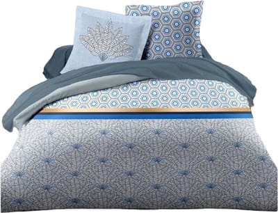 Noorse hoes HOME LINGE PASSION Wit Blauw 240 x 260 cm