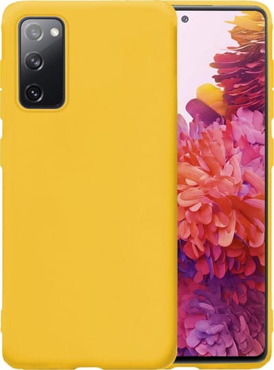 Hoesje - Geschikt voor Samsung Galaxy S20 FE - Sterk & Shockproof - Hoes Cover - Siliconen Case - Telefoonhoesjes - Geel
