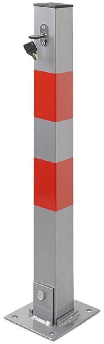 ProPlus Parkeerpaal met Slot - Parkeerplaatsbeveiliging - Parkeerplaatsblokkering - Inklapbare antiparkeerpaal - Neerklapbaar - 90° omklapbaar - Verkeerspaal - Inclusief 3 Sleutels