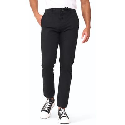 Cotton Chino Pant Prime Black - M - Solution Clothing