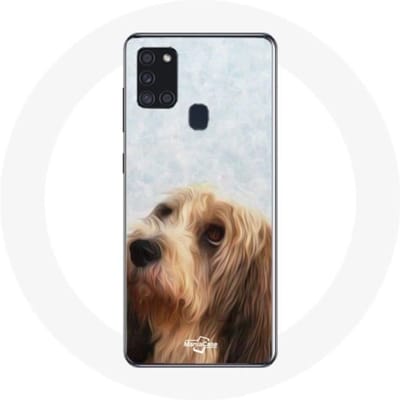 Hoesje - Samsung - Galaxy A21S - Flexibel - Zwart - Petit Basset Griffon Vendéen