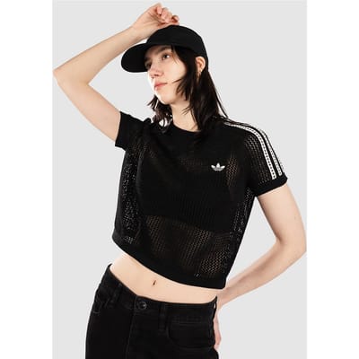 adidas Originals Crochet T-Shirt zwart
