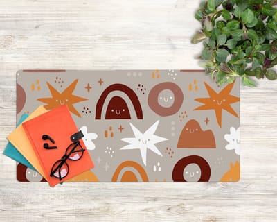 Coloray Bureau Onderlegger - Kinderkrabbels Bureau Mat - 90 cm x 45 cm - Veelkleurig Bureau Onderlegger - Bureaumat - Onderlegger Bureau - Bureau Onderlegger Groot - Bureau Onderlegger XXL