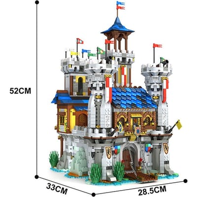 Middeleeuws Kasteel Bouwstenen Model Europees Stadsgezicht MOC Bakstenen Speelgoed Creatief DIY Kinder Speelgoed Bureaublad Decoratie Cadeau Without Box