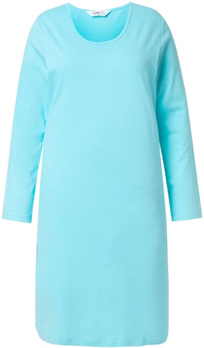 Angel of Style - Dames - Jersey jurk nauwsluitende A-lijn lange mouw - Bleek turquoise - Maat 42