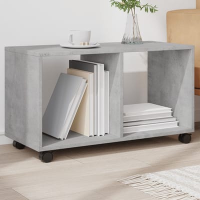 vidaXL - Rolkast - 72x33x42,5 - cm - bewerkt - hout - betongrijs