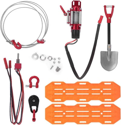 RC Auto Decoratie Set - Miniatuur Gereedschap - Modelverbetering - Realistische Uitstraling - 6 Delig - Grijs