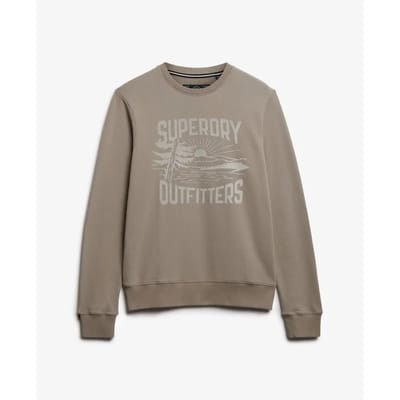 Superdry Retro Outdoor Relaxed Fit Sweatshirt Beige S Man