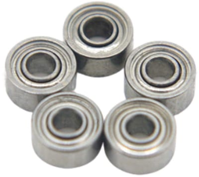 Allecto - Diepe Groef Kogellager - 5 Klein Lager - Ideaal voor verticale installatie - 6x19x6mm - IJzeren Cover Lager - Koolstofstaal - Zilver