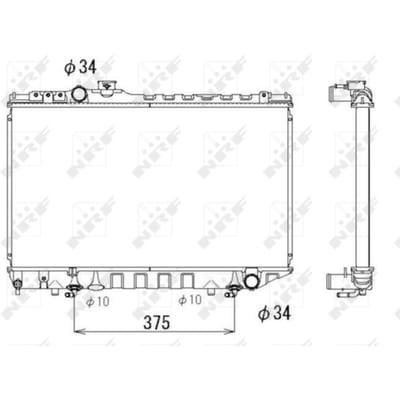 Radiator, motorkoeling NRF 53334