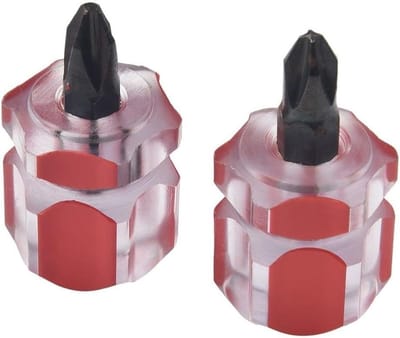 Mini Schroevendraaiers - Korte Sets - Reparaties Uitvoeren - Antislip Handgreep - 37mm Lengte - Groen Rood
