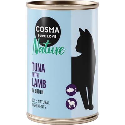 12x140g Tonijn met Lam Cosma Nature Kattenvoer