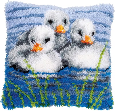 Vervaco - Knoopkussen kit - Eendjes in het water - PN-0155996 - Borduren - Borduurpakket - Borduurpakket volwassenen - Borduurpakket kind