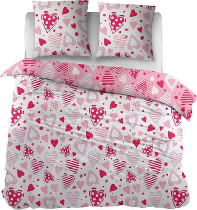 Snoozing Love - Dekbedovertrek - Tweepersoons - 200x200/220 cm - Rose