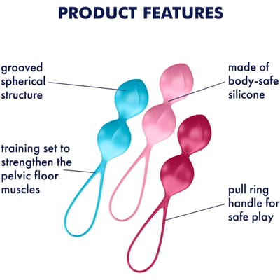 Satisfyer 'V Balls' - 80 150 gram, 3 stuks