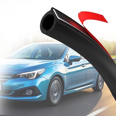 Self Adhesive D-Shaped Rubber Seal 15 x 15 mm - 4 m voor Voordeur - Geluidsisolatie en Waterdichte Rubberprofiel voor Autodeur en Raam