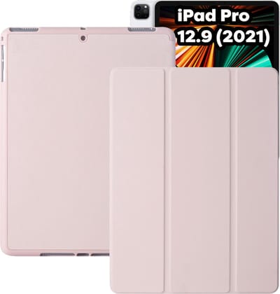 Tablet Hoes + Standaardfunctie - Geschikt voor iPad Pro 12.9 inch Hoes - Zacht Roze